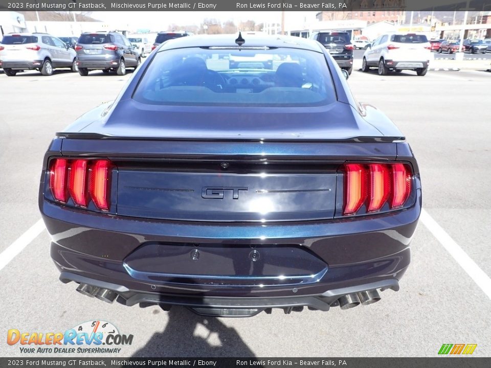 2023 Ford Mustang GT Fastback Mischievous Purple Metallic / Ebony Photo #7