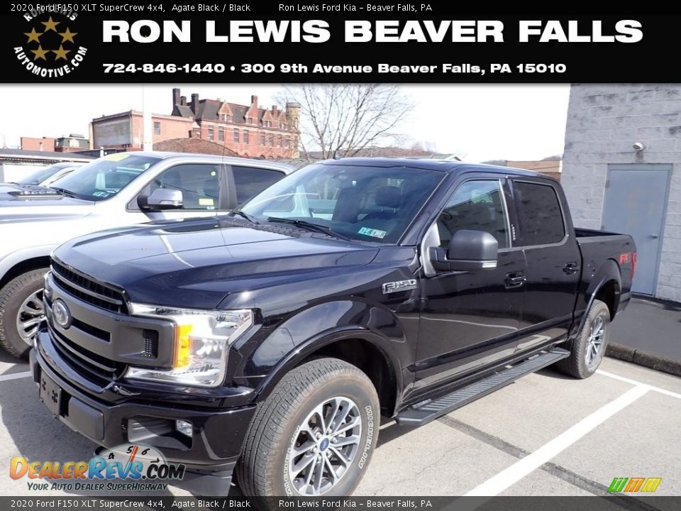 2020 Ford F150 XLT SuperCrew 4x4 Agate Black / Black Photo #1
