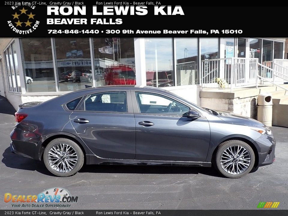 2023 Kia Forte GT-Line Gravity Gray / Black Photo #1