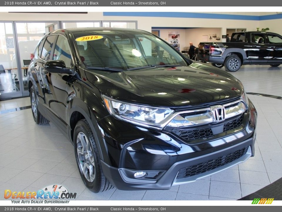 2018 Honda CR-V EX AWD Crystal Black Pearl / Black Photo #4