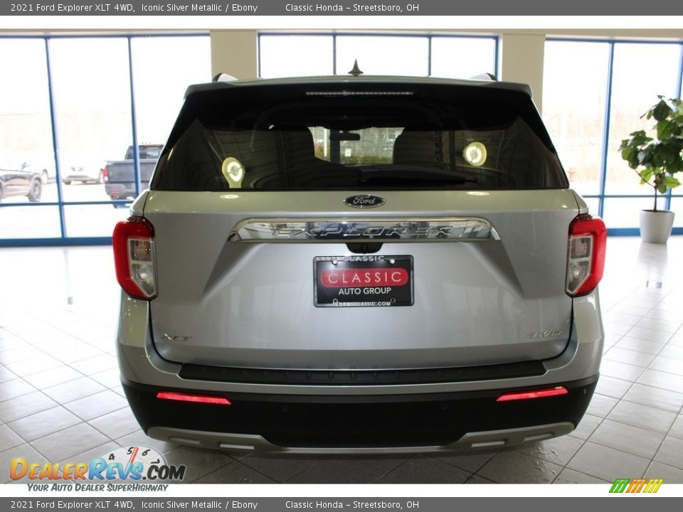 2021 Ford Explorer XLT 4WD Iconic Silver Metallic / Ebony Photo #8