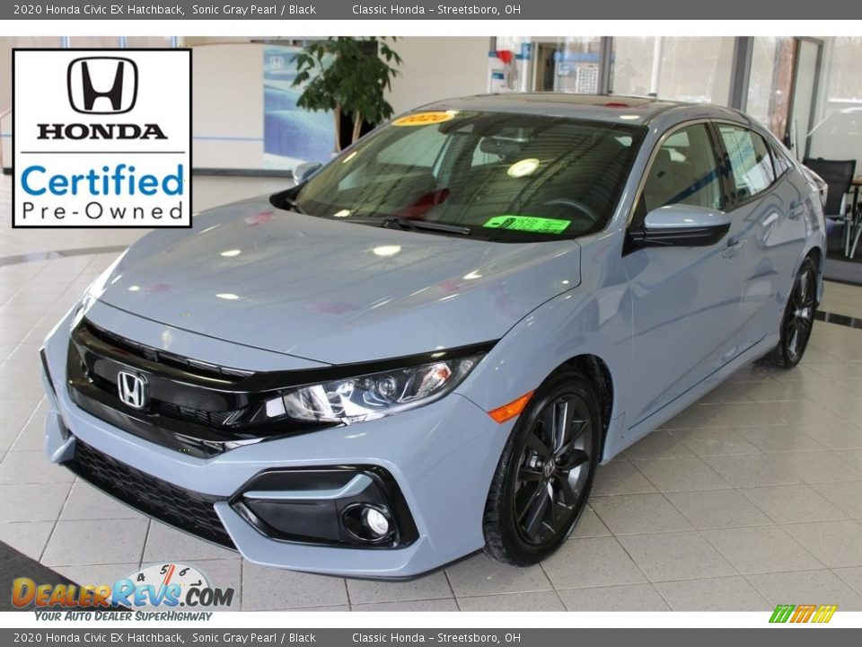 2020 Honda Civic EX Hatchback Sonic Gray Pearl / Black Photo #1