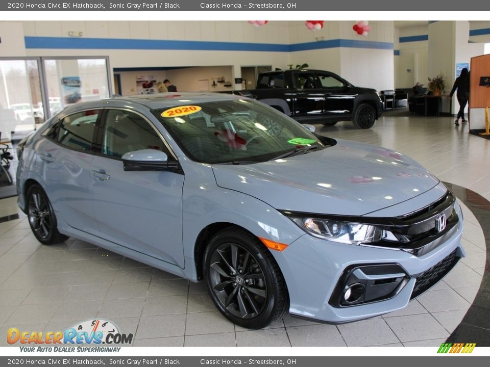 2020 Honda Civic EX Hatchback Sonic Gray Pearl / Black Photo #3