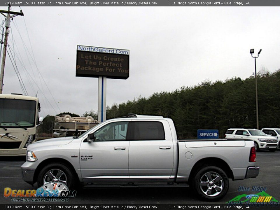 2019 Ram 1500 Classic Big Horn Crew Cab 4x4 Bright Silver Metallic / Black/Diesel Gray Photo #2