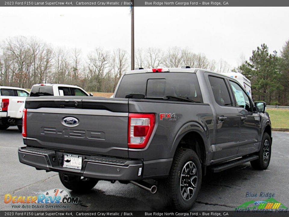 2023 Ford F150 Lariat SuperCrew 4x4 Carbonized Gray Metallic / Black Photo #5