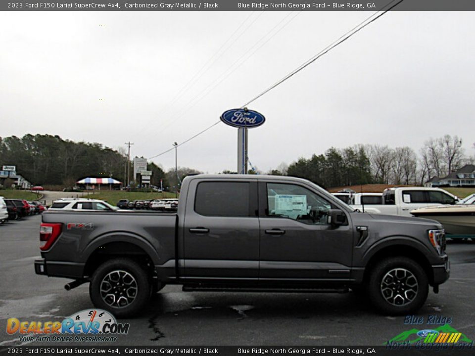 2023 Ford F150 Lariat SuperCrew 4x4 Carbonized Gray Metallic / Black Photo #6