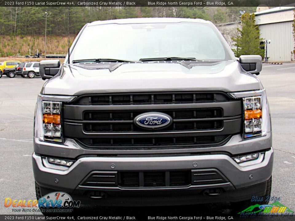 2023 Ford F150 Lariat SuperCrew 4x4 Carbonized Gray Metallic / Black Photo #8