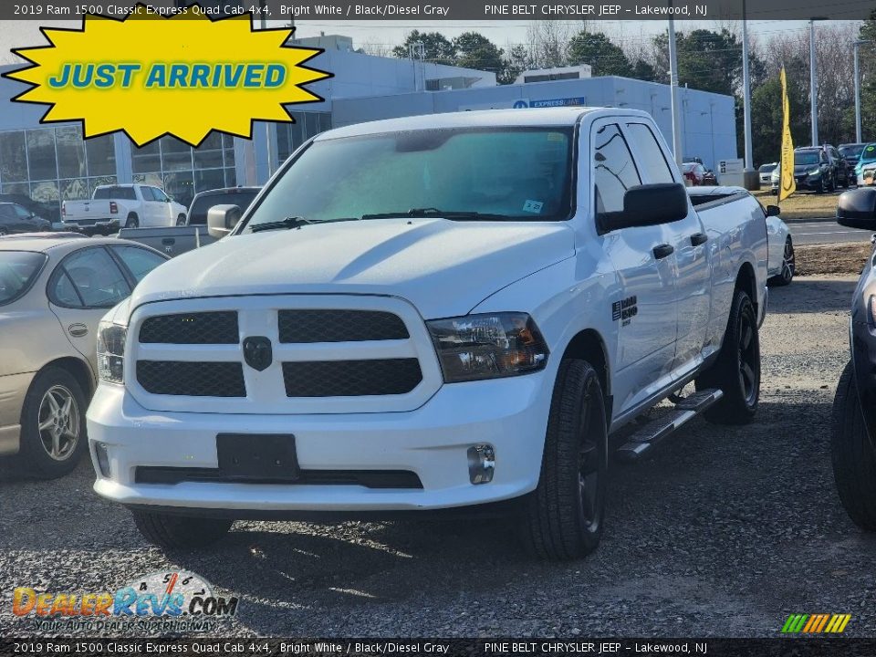 2019 Ram 1500 Classic Express Quad Cab 4x4 Bright White / Black/Diesel Gray Photo #1