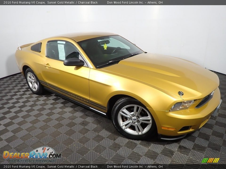 Sunset Gold Metallic 2010 Ford Mustang V6 Coupe Photo #2