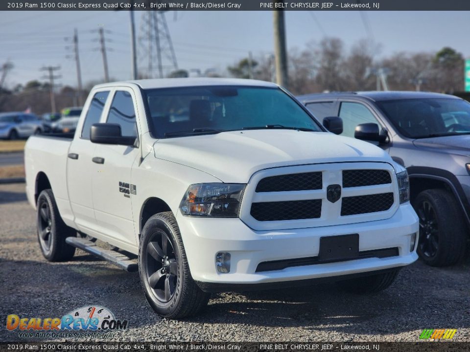 2019 Ram 1500 Classic Express Quad Cab 4x4 Bright White / Black/Diesel Gray Photo #3