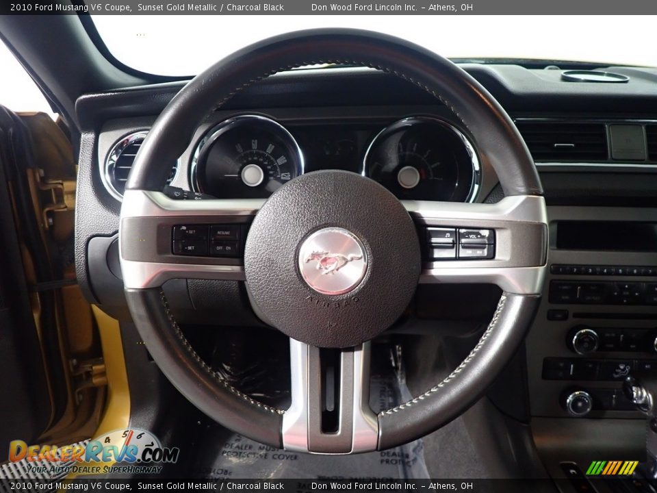2010 Ford Mustang V6 Coupe Sunset Gold Metallic / Charcoal Black Photo #22