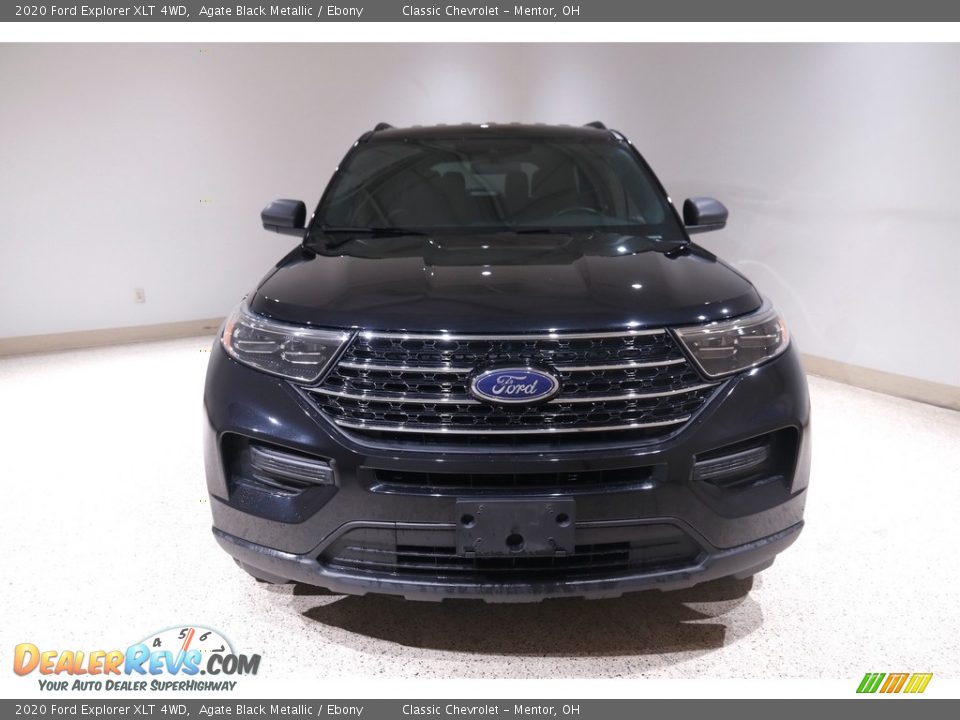 2020 Ford Explorer XLT 4WD Agate Black Metallic / Ebony Photo #2