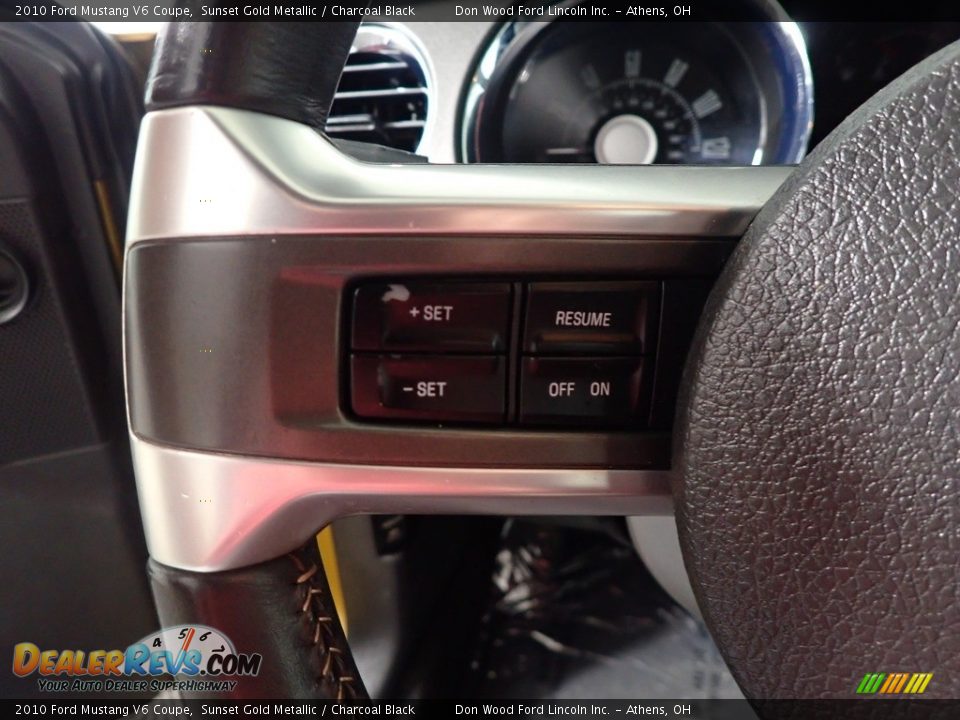 2010 Ford Mustang V6 Coupe Sunset Gold Metallic / Charcoal Black Photo #24