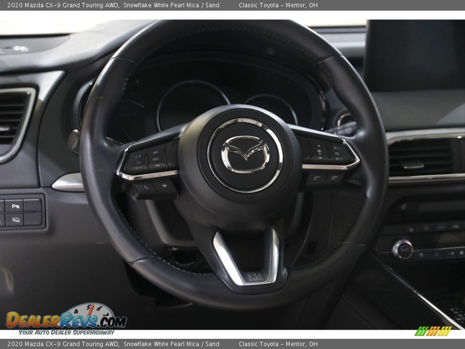 2020 Mazda CX-9 Grand Touring AWD Snowflake White Pearl Mica / Sand Photo #7