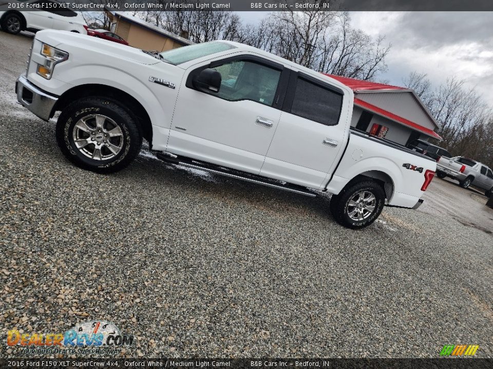 2016 Ford F150 XLT SuperCrew 4x4 Oxford White / Medium Light Camel Photo #4