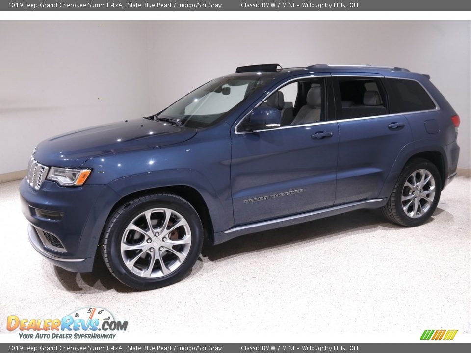 2019 Jeep Grand Cherokee Summit 4x4 Slate Blue Pearl / Indigo/Ski Gray Photo #3