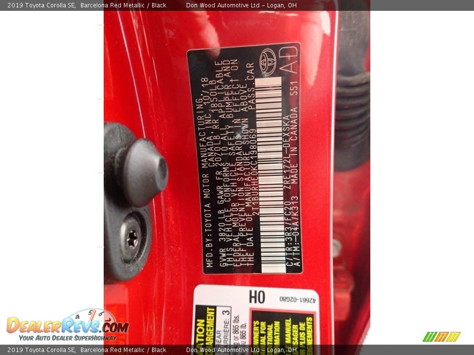 2019 Toyota Corolla SE Barcelona Red Metallic / Black Photo #31