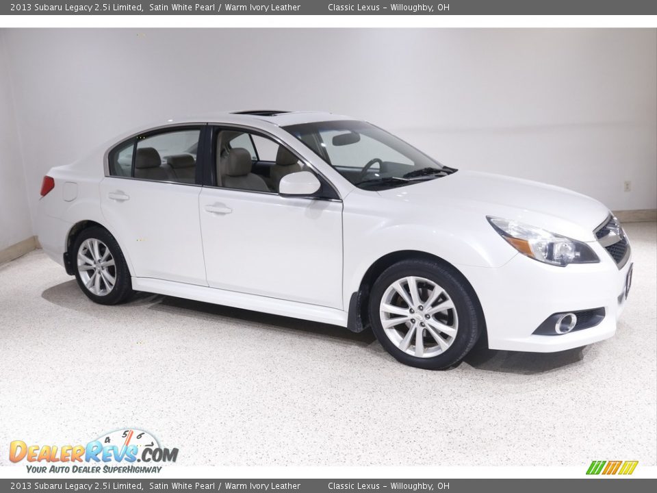 2013 Subaru Legacy 2.5i Limited Satin White Pearl / Warm Ivory Leather Photo #1