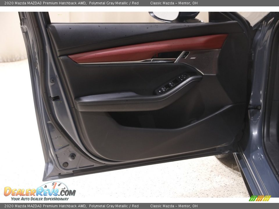 2020 Mazda MAZDA3 Premium Hatchback AWD Polymetal Gray Metallic / Red Photo #4