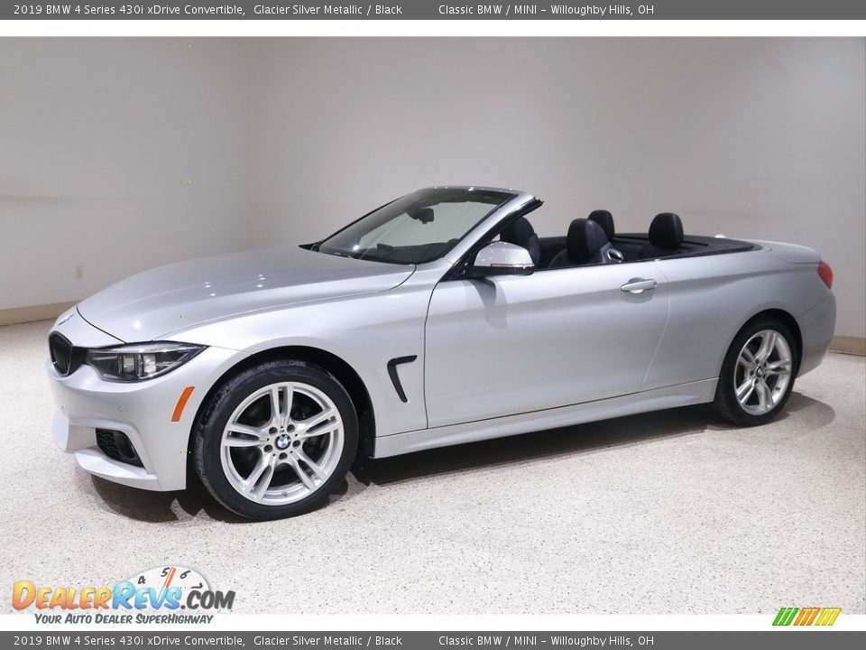 2019 BMW 4 Series 430i xDrive Convertible Glacier Silver Metallic / Black Photo #4