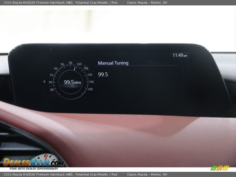 2020 Mazda MAZDA3 Premium Hatchback AWD Polymetal Gray Metallic / Red Photo #10