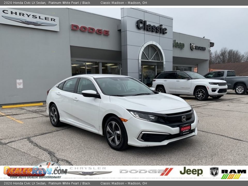 2020 Honda Civic LX Sedan Platinum White Pearl / Black Photo #1
