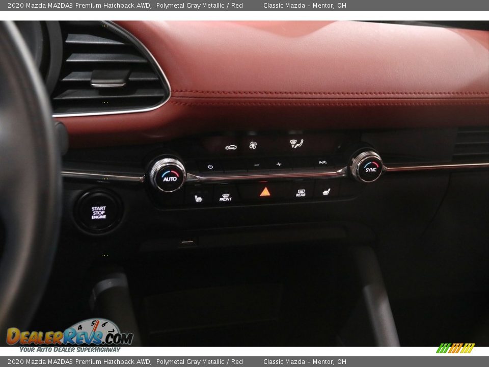 2020 Mazda MAZDA3 Premium Hatchback AWD Polymetal Gray Metallic / Red Photo #13