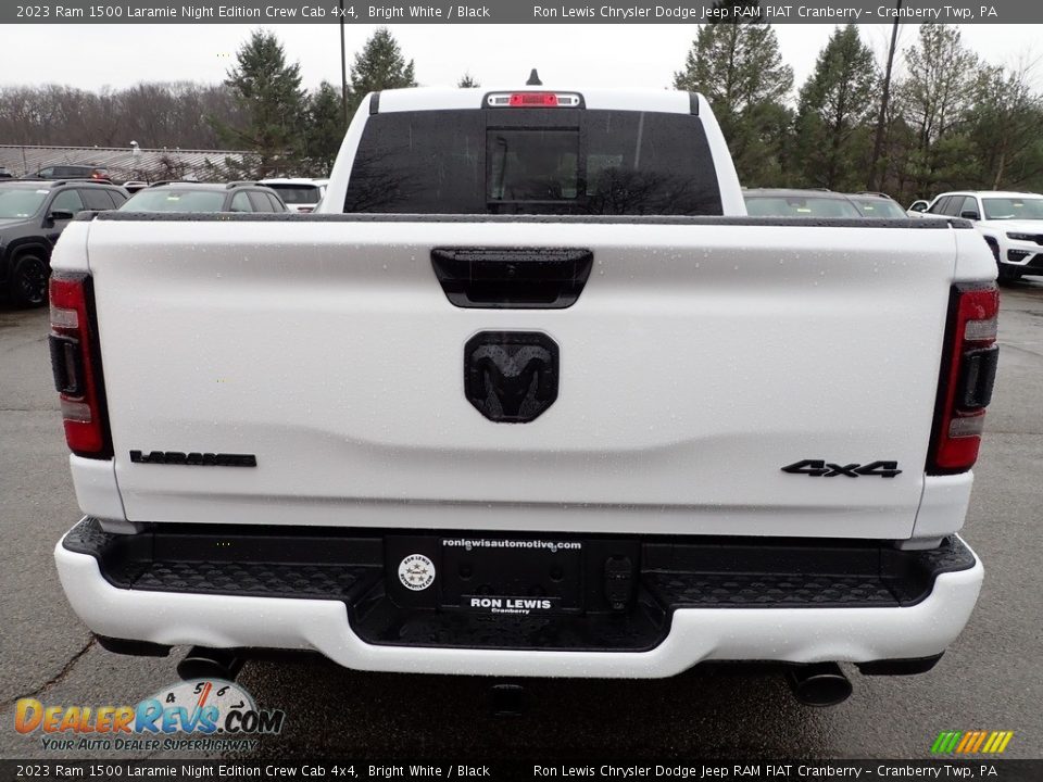 2023 Ram 1500 Laramie Night Edition Crew Cab 4x4 Bright White / Black Photo #4