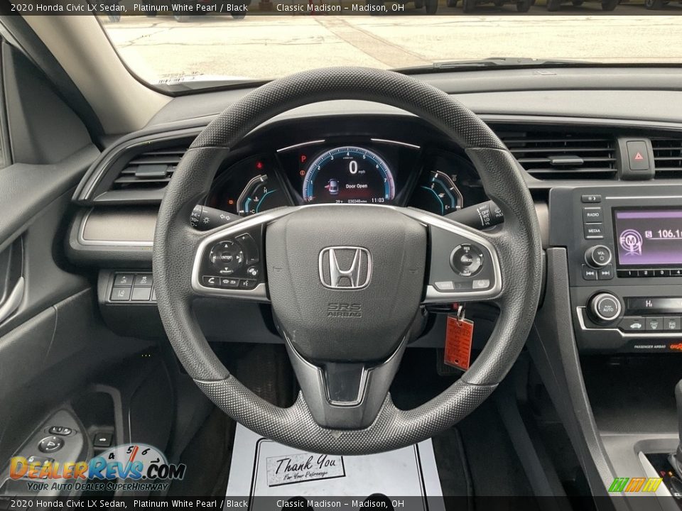 2020 Honda Civic LX Sedan Platinum White Pearl / Black Photo #6