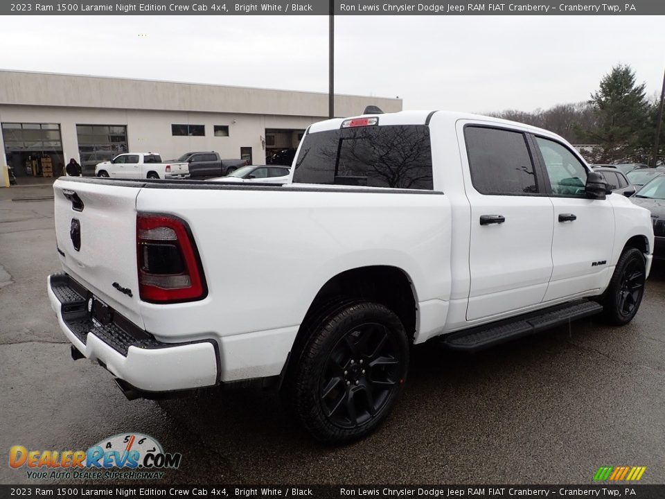 2023 Ram 1500 Laramie Night Edition Crew Cab 4x4 Bright White / Black Photo #5