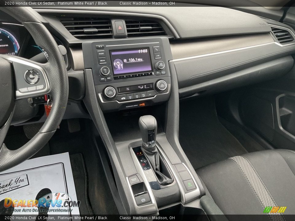 2020 Honda Civic LX Sedan Platinum White Pearl / Black Photo #7