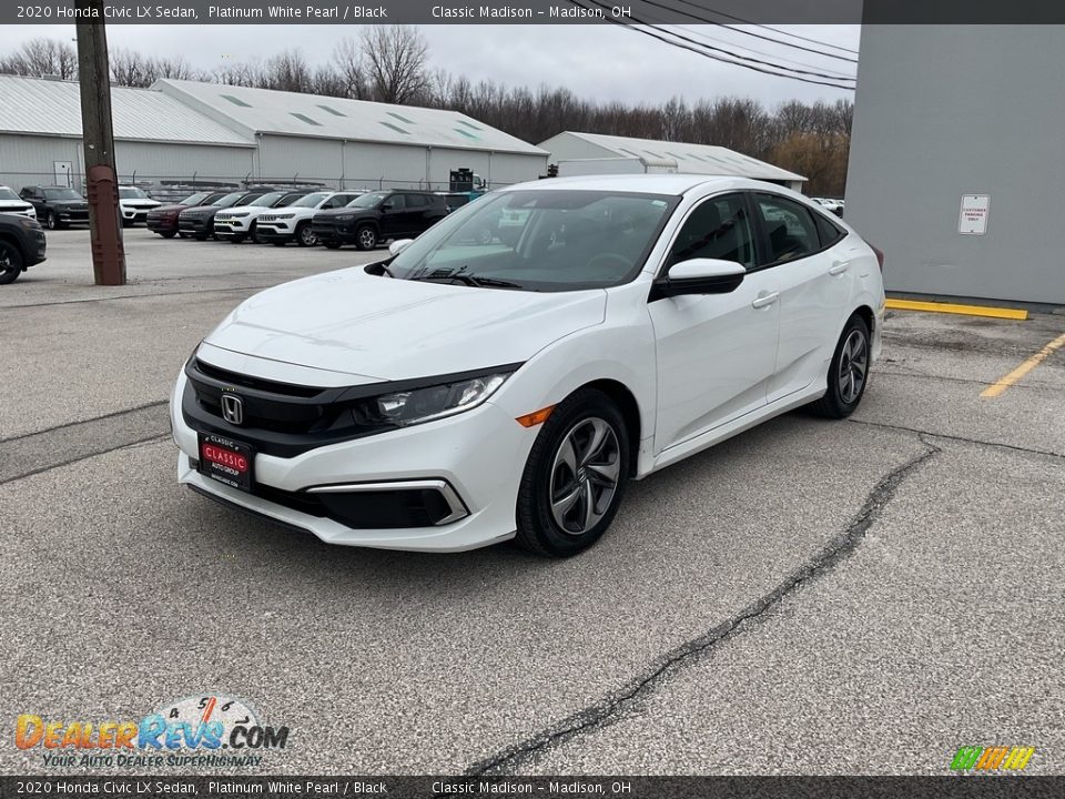 2020 Honda Civic LX Sedan Platinum White Pearl / Black Photo #8