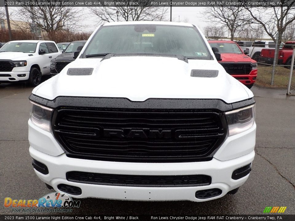 2023 Ram 1500 Laramie Night Edition Crew Cab 4x4 Bright White / Black Photo #9