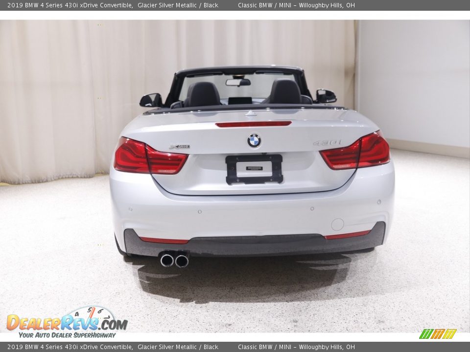 2019 BMW 4 Series 430i xDrive Convertible Glacier Silver Metallic / Black Photo #23