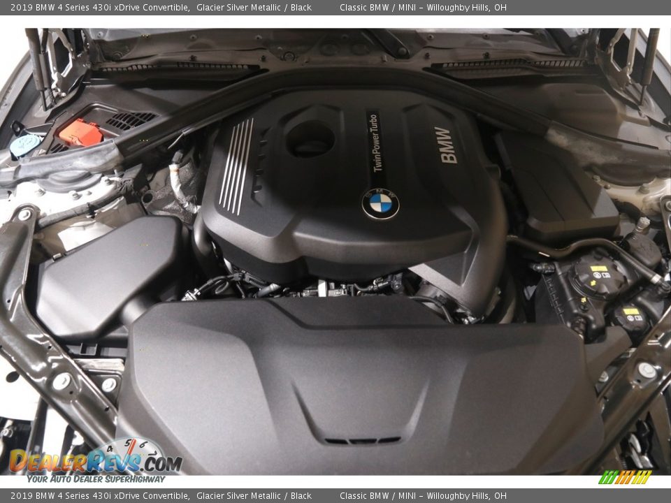 2019 BMW 4 Series 430i xDrive Convertible Glacier Silver Metallic / Black Photo #24
