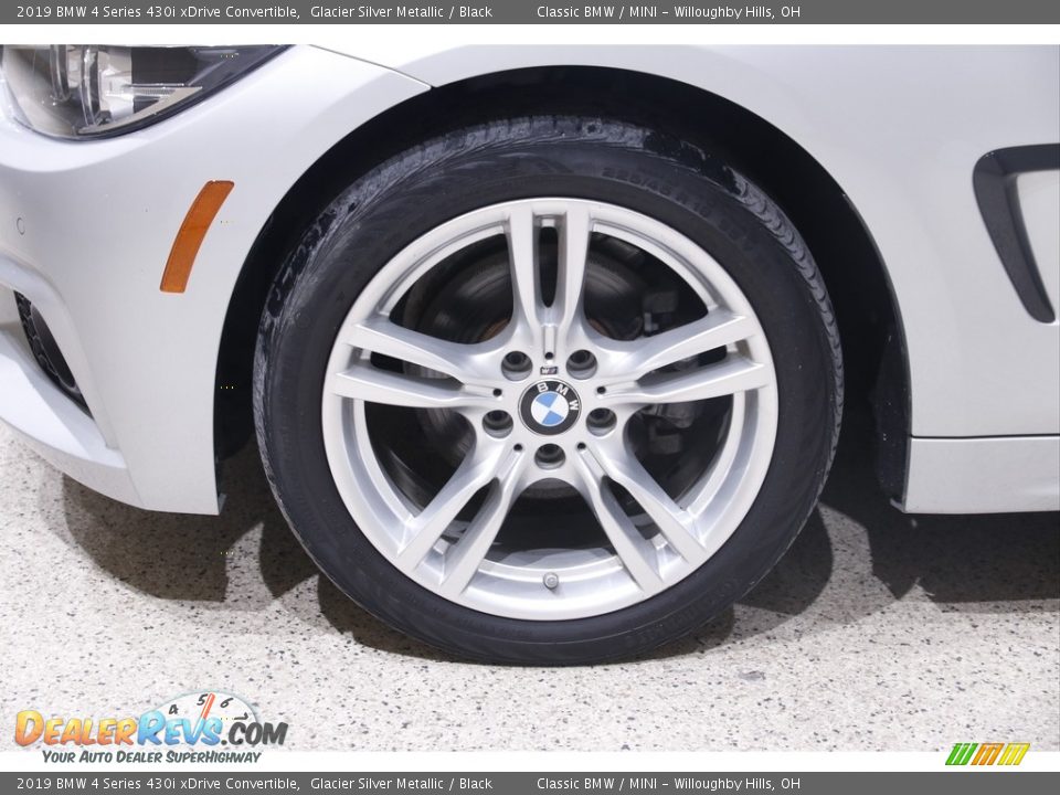 2019 BMW 4 Series 430i xDrive Convertible Glacier Silver Metallic / Black Photo #25
