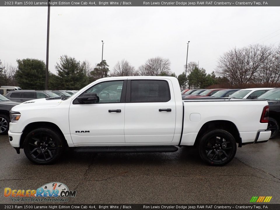 2023 Ram 1500 Laramie Night Edition Crew Cab 4x4 Bright White / Black Photo #2