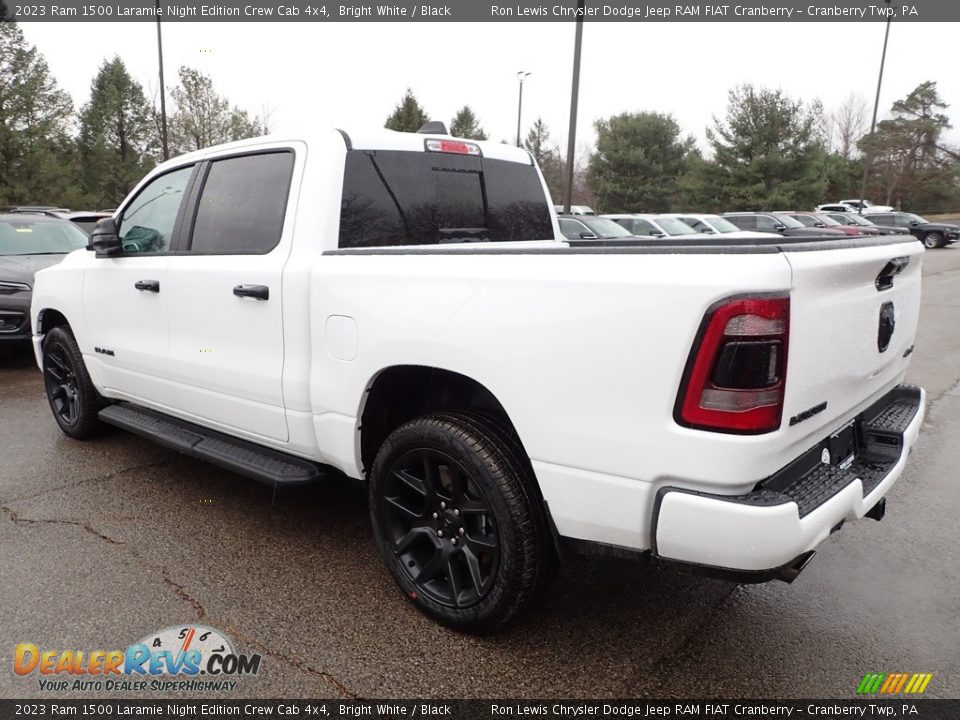 2023 Ram 1500 Laramie Night Edition Crew Cab 4x4 Bright White / Black Photo #3