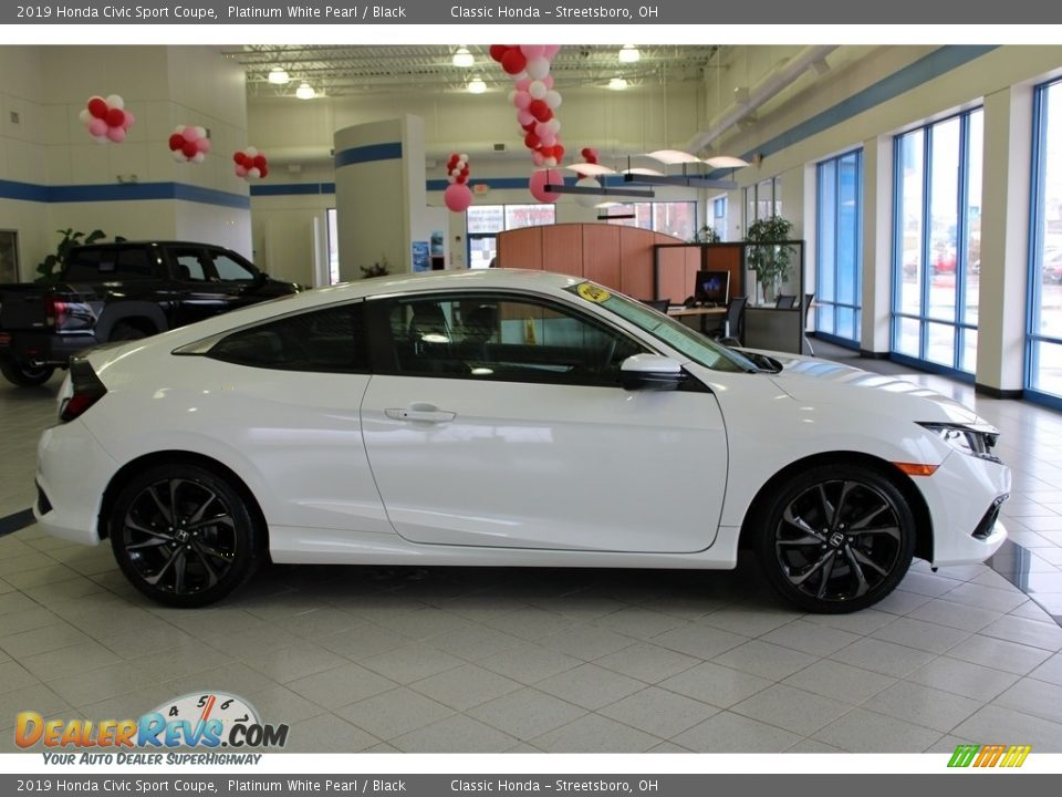 2019 Honda Civic Sport Coupe Platinum White Pearl / Black Photo #4