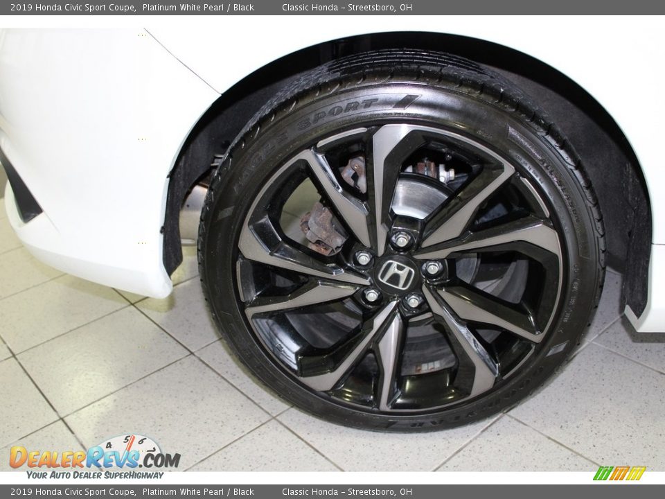2019 Honda Civic Sport Coupe Platinum White Pearl / Black Photo #6
