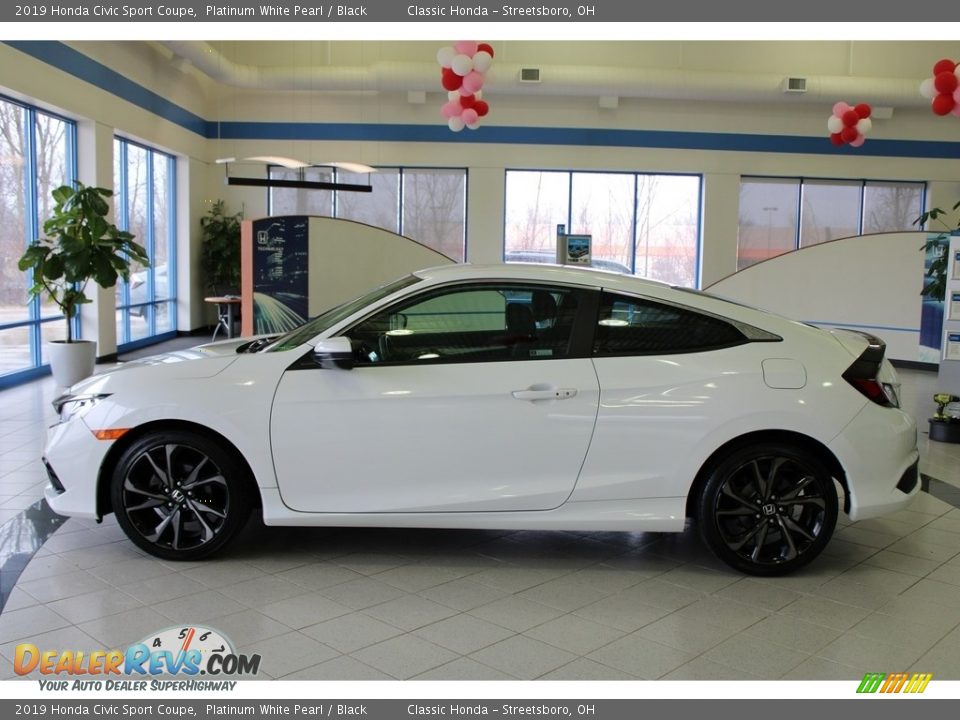 2019 Honda Civic Sport Coupe Platinum White Pearl / Black Photo #10