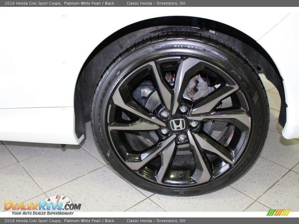 2019 Honda Civic Sport Coupe Platinum White Pearl / Black Photo #11