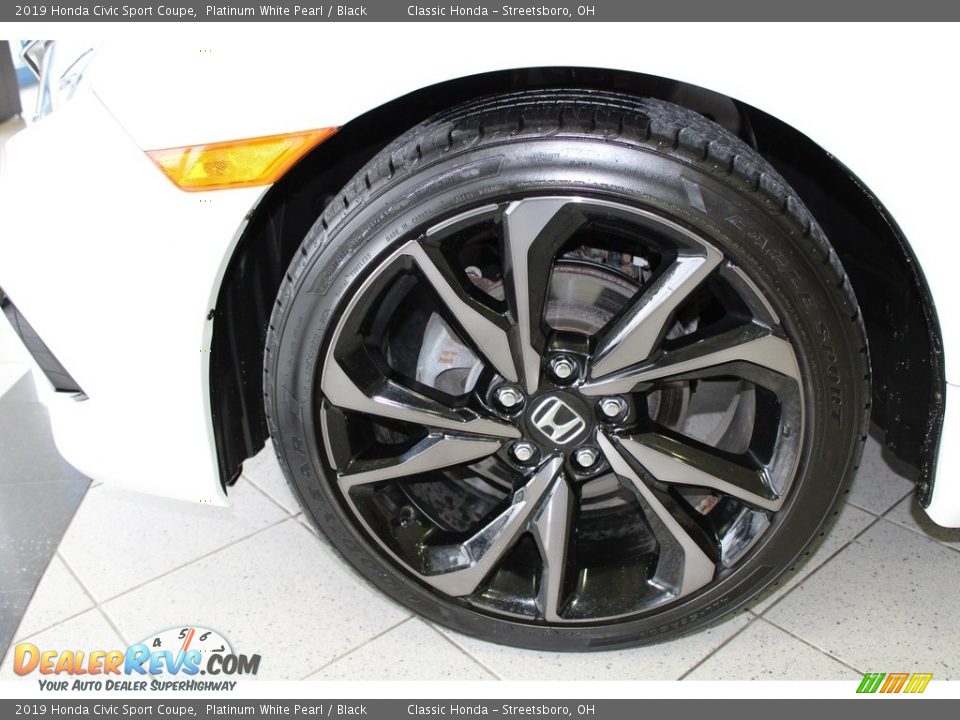 2019 Honda Civic Sport Coupe Platinum White Pearl / Black Photo #12