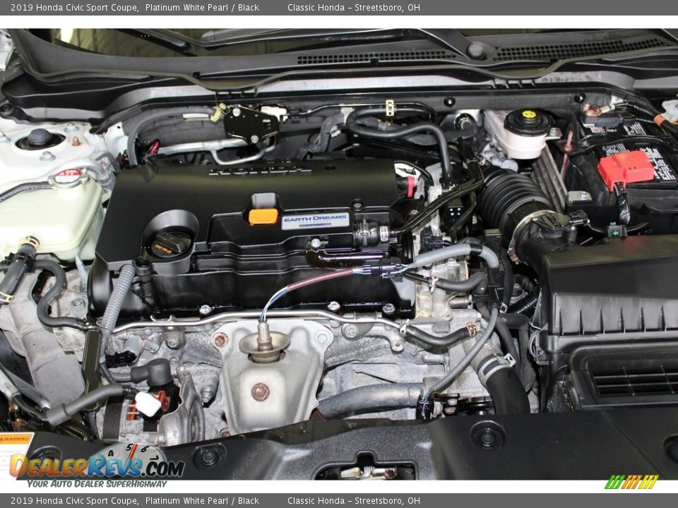 2019 Honda Civic Sport Coupe Platinum White Pearl / Black Photo #13