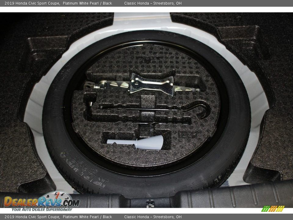 2019 Honda Civic Sport Coupe Platinum White Pearl / Black Photo #19
