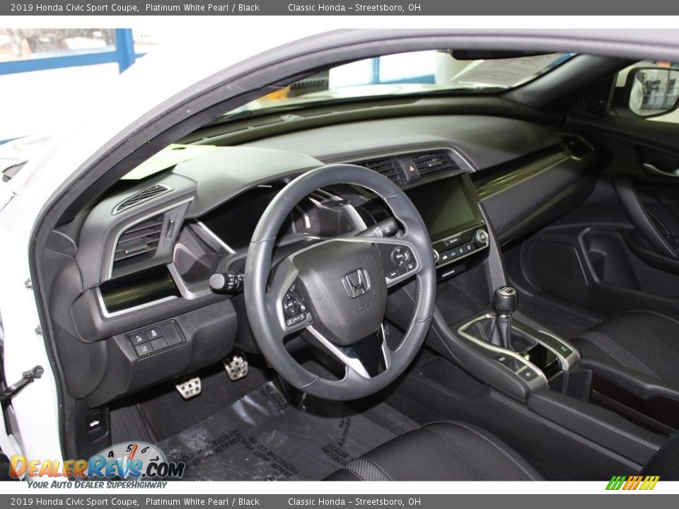 2019 Honda Civic Sport Coupe Platinum White Pearl / Black Photo #21