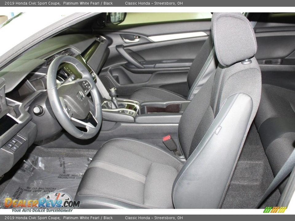 2019 Honda Civic Sport Coupe Platinum White Pearl / Black Photo #22