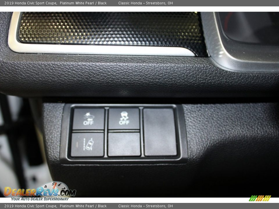 2019 Honda Civic Sport Coupe Platinum White Pearl / Black Photo #24