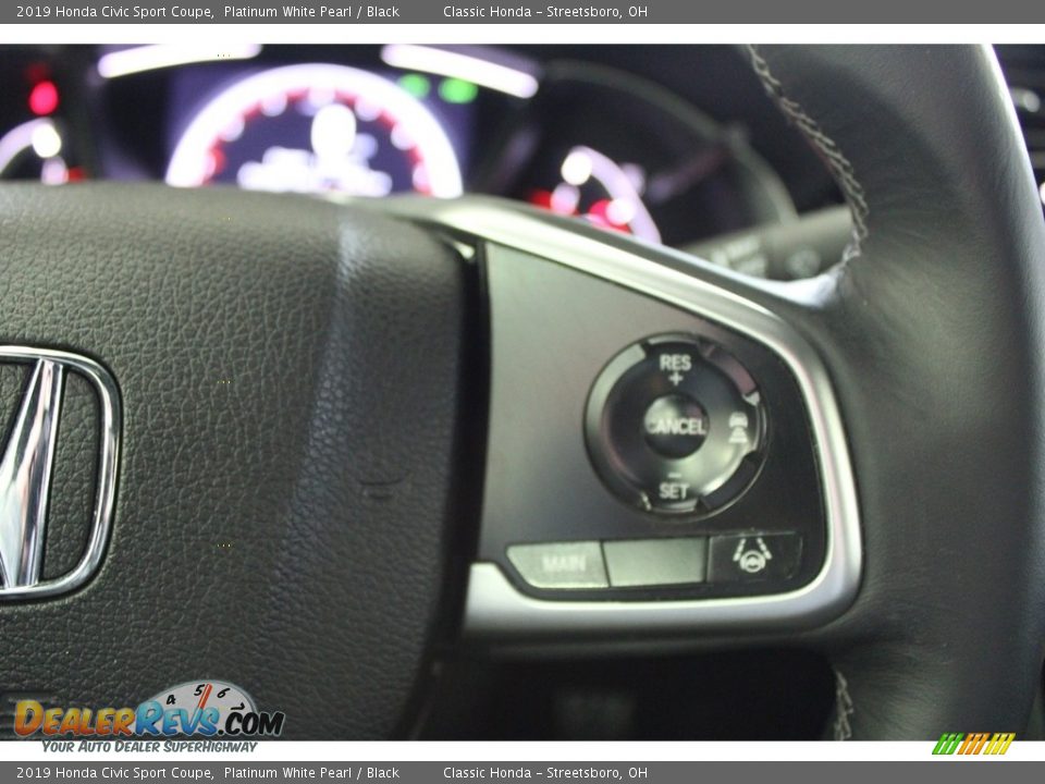 2019 Honda Civic Sport Coupe Platinum White Pearl / Black Photo #27
