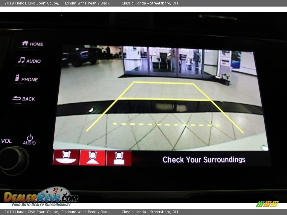 2019 Honda Civic Sport Coupe Platinum White Pearl / Black Photo #34